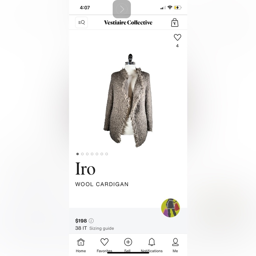 IRO tan/taupe mohair/wool sweater